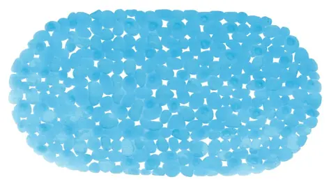 MSV GALETS protiskluzová podložka do vany čirá modrá / PVC / 99 x 39 cm