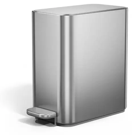 Simplehuman Pedálový úzký odpadkový koš kartáčovaná nerez / Pedálový odpadkový koš / 5 l / kapsa na sáčky