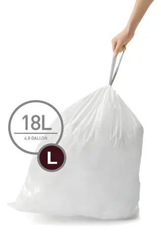 Simplehuman Sáčky do koše 18 l typ L / Sáčky do odpadkového koše / Zatahovací / 100 ks / 18 µm