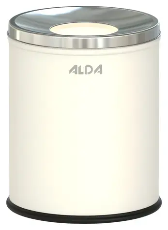 ALDA Hotel Comfort bílá / Odpadkový koš / 7 l / lakovaná ocel / nerezové víko