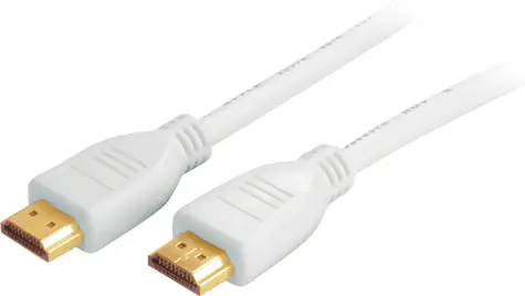 SCONN kabel HDMI A-A bílá / Kabel HDMI / pozlacené konektory / Ultra HD / 3D / HEAC / 5 m