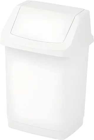 Curver Click-It bílá / Odpadkový koš / Výklopné víko / 50 l
