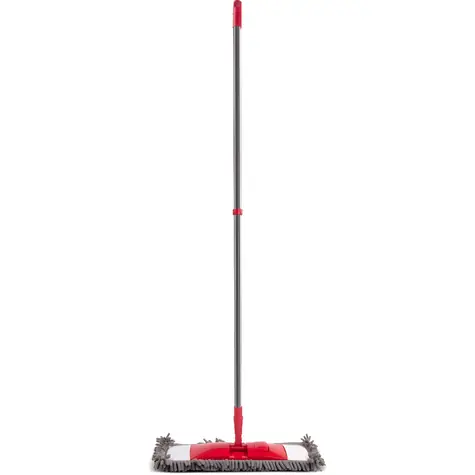 LAMART Mop LT8068 Clean červená / Žinylkový / Teleskopická tyč 70-120 cm / Mycí návlek 42 x 12 cm