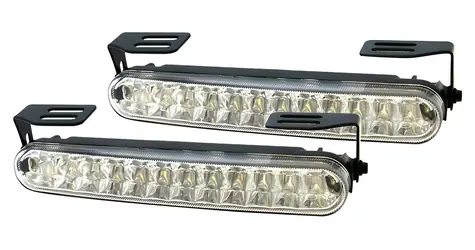 Keetec DRL 16 / LED denní svícení / 12/24V / 24x LED Piranha / ECE R87 / 160 × 24 × 40 mm