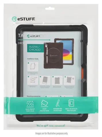 eSTUFF AUSTIN Defender Microsoft Surface Pro 7+/7/6/5/4 černá / Pouzdro / odolné / ramenní popruh / poutko na pero