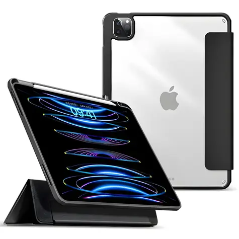 eSTUFF BOSTON pouzdro pro Apple iPad Pro 12.9" (2022/2021) černá / Pouzdro na tablet / Folio / poutko na Apple Pencil