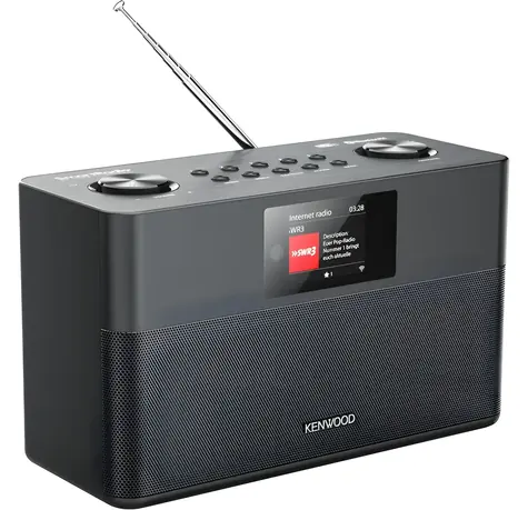 Kenwood CR-ST100S-B černá / Internetové rádio / DAB+ / FM / Wi-Fi / Bluetooth / budík