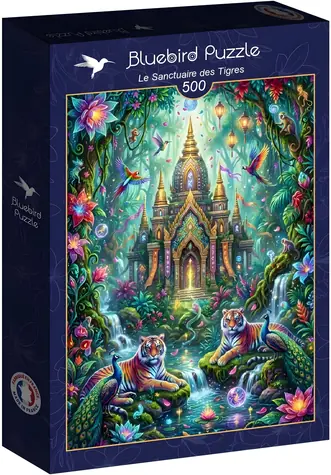 BLUEBIRD Puzzle Tygří rezervace / 500 dílků / 34,2 x 47,8 cm