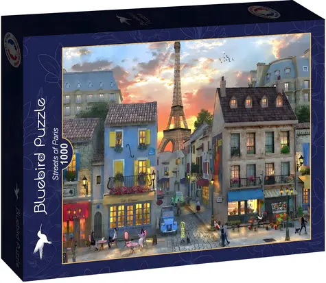 BLUEBIRD Puzzle Pařížská ulička / 1000 dílků / 69 x 47,8 cm