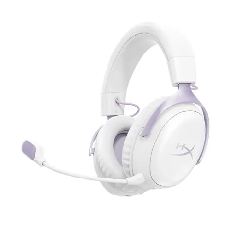 HyperX Cloud III S fialová / Herní sluchátka / mikrofon / ANC / Bluetooth / 2,4 GHz