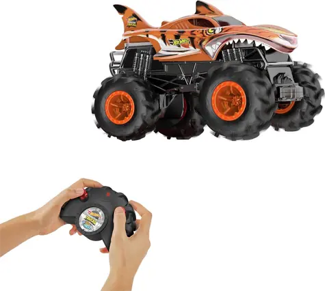 MATTEL Hot Wheels Monster Trucks RC auto Tiger Shark HNV03 / Dálkové ovládání / 4-99 let