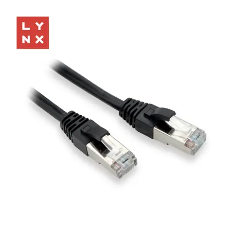 LYNX FTP patch kabel Cat5e černá / Patch kabel / 1 m / balení 10 ks