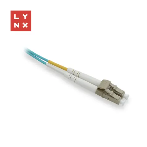 Lynx LC/LC / Optický patch kabel / Duplex / OM3 / 50/125 µm MM / 1 m