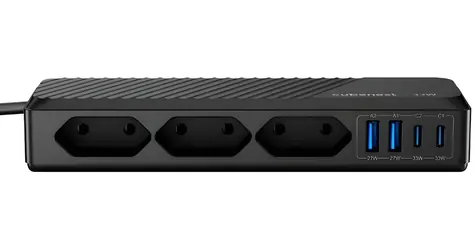 Cubenest PowerStrip PSE347001 / Nabíjecí stanice / GaN / 70W / 3x zásuvka + 4x USB / 1,5 m