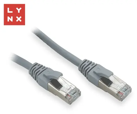 Lynx FTP patch kabel šedý / Patch kabel / Cat5e / RJ45-RJ45 / 5 m / PVC