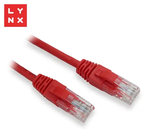 Lynx UTP patch kabel Cat5e červený / Patch kabel / CCA / PVC / 7 m