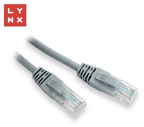 Lynx UTP patch kabel Cat5e šedý / Patch kabel / UTP / CCA / 3 m