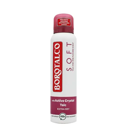 Borotalco Soft Talc and Pink Flowers Scent Deo Spray 48H Deodorant 150 ml