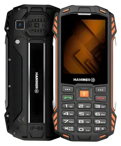 myPhone Hammer Power Plus oranžová / Tlačítkový telefon / 2,8" IPS / IP68 / 3000 mAh / Dual SIM