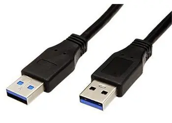 USB kabel USB3.0 A(M) - A(M) 0,5m černý / Kabel / USB 3.0 / 5Gbps