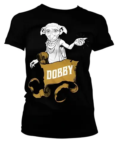 Tričko Harry Potter Dobby dámské L / Dámské / černá