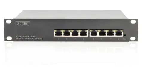 Digitus DN-80117 / Switch / 8x Gigabit RJ45 / L2+ Managed / 10" rack