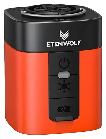 Etenwolf AIR 3 oranžová / Elektrická pumpa / 2600 mAh / LED svítilna 600 lm / tlak 4,5 kPa / USB-C