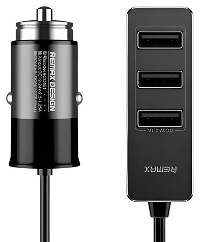 Remax RCC-401 / Autonabíječka / 1x USB + 3x USB / 5,5 A