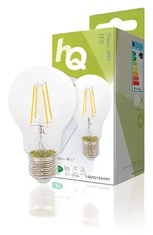 HQ LED žárovka retro s vláknem A60 E27 / Žárovka / E27 / 4 W / 370 lm / 2700 K / stmívatelná