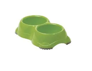 TOMMI Smarty zelená / Dvojmiska pro psy a kočky / 2x230 ml