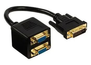 Valueline VGCP32952B02 / Redukce / DVI-I (24+5) samec > 2x VGA zásuvka