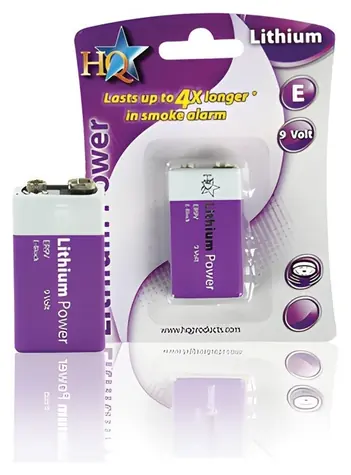 HQ Lithiová baterie 9V (6LR61) / Baterie / Lithiová / Blistr 1 ks