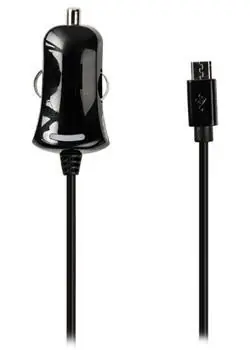 Valueline Autonabíječka černá / Micro USB / 2.1A / 1 m