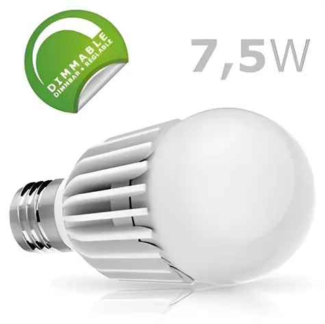 Tagan TG-E27A-08 / LED žárovka / E27 / 7,5W / 500lm / teplá bílá / stmívatelná / 230V