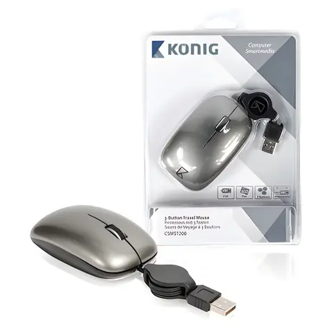König CSMST200 / Cestovní myš / 3 tlačítka