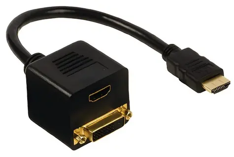 Valueline Redukce HDMI (F) - DVI-D 24+1p (F) / Redukce / High Speed s Ethernetem / 0,2 m / černá