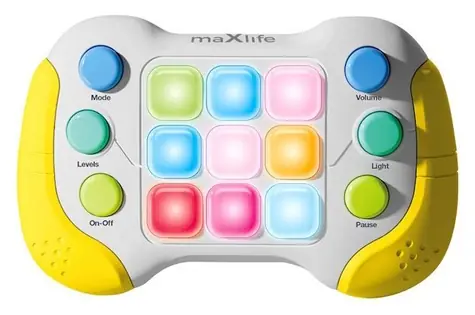 Maxlife MXPS-300 / Přenosná hra / Pop It / 4 herní režimy / světelné a zvukové efekty