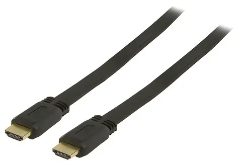 Valueline HDMI kabel plochý černá / HDMI kabel / High Speed / s Ethernetem / 2 m