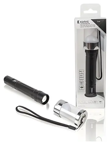 König Kempingová LED svítilna černá / Svítilna / 220 lm