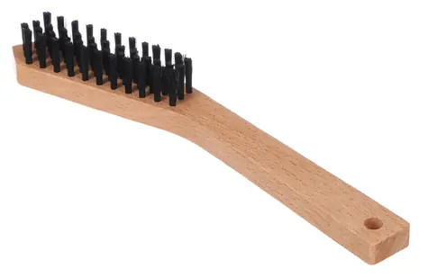 SIXTOL CAR DETAILING WOOD BRUSH 2 / Kartáč na řetěz a kazetu kola / bukové dřevo / délka 22 cm