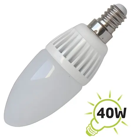 Tipa LED žárovka E14 5W / C37 / 230V / bílá přírodní / svíčka