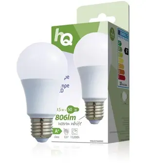 HQ LED žárovka A60 E27 / Žárovka / 9,5 W / 806 lm / 2700 K