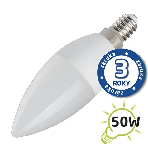 TIPA LED žárovka E14 7W / C37 / studená bílá
