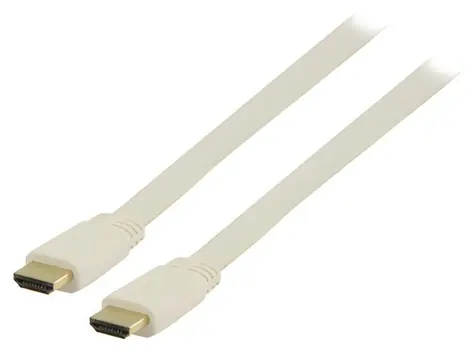 Valueline VGVP34100W15 bílá / Plochý kabel HDMI / 1.4 / 3D/4K / 1,5 m