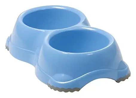 Tommi Smarty No. 2 světle modrá / Dvojmiska pro psy / Plastová / 2 × 645 ml