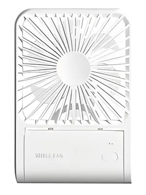 Mini ventilátor HX-123 bílá / Stolní ventilátor / USB-C / 3 rychlosti / Na baterie