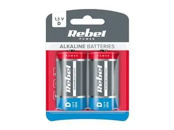 Rebel Alkaline Power D (LR20) / Baterie / Alkalická / 2 ks