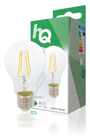 HQ LED žárovka retro s vláknem E27 / Žárovka / 4 W / 450 lm / 2700 K