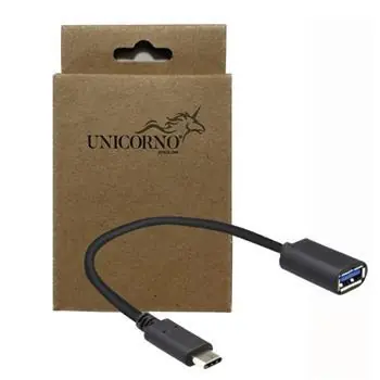 OTG adaptér USB-C - USB-A černá / Adaptér