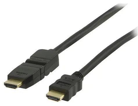 Valueline HDMI kabel otočný pozlacený konektor černá / Video kabel / 3D/4K / 3 m
